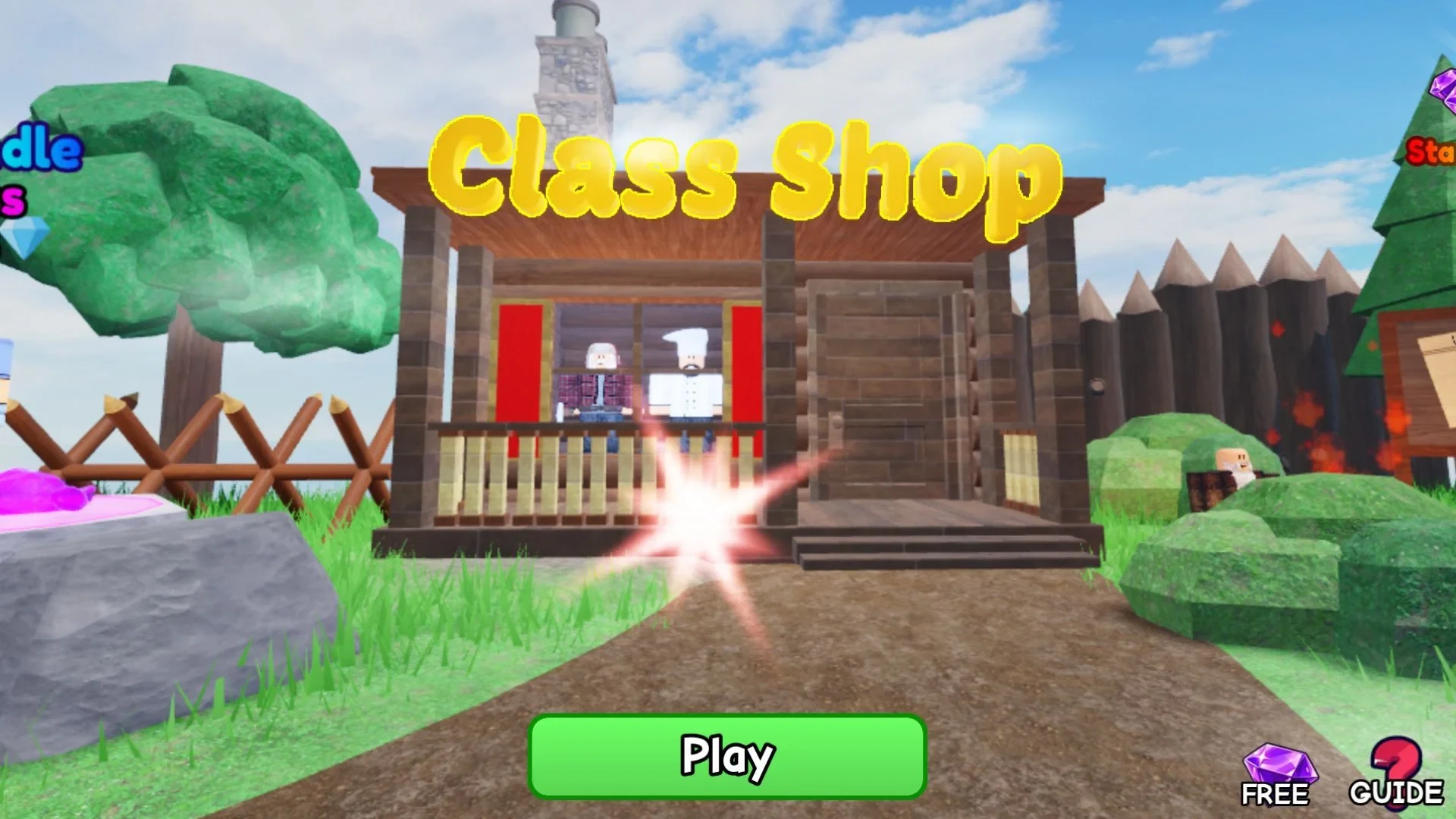The Class Shop building in the 100 Days on Chunk lobby