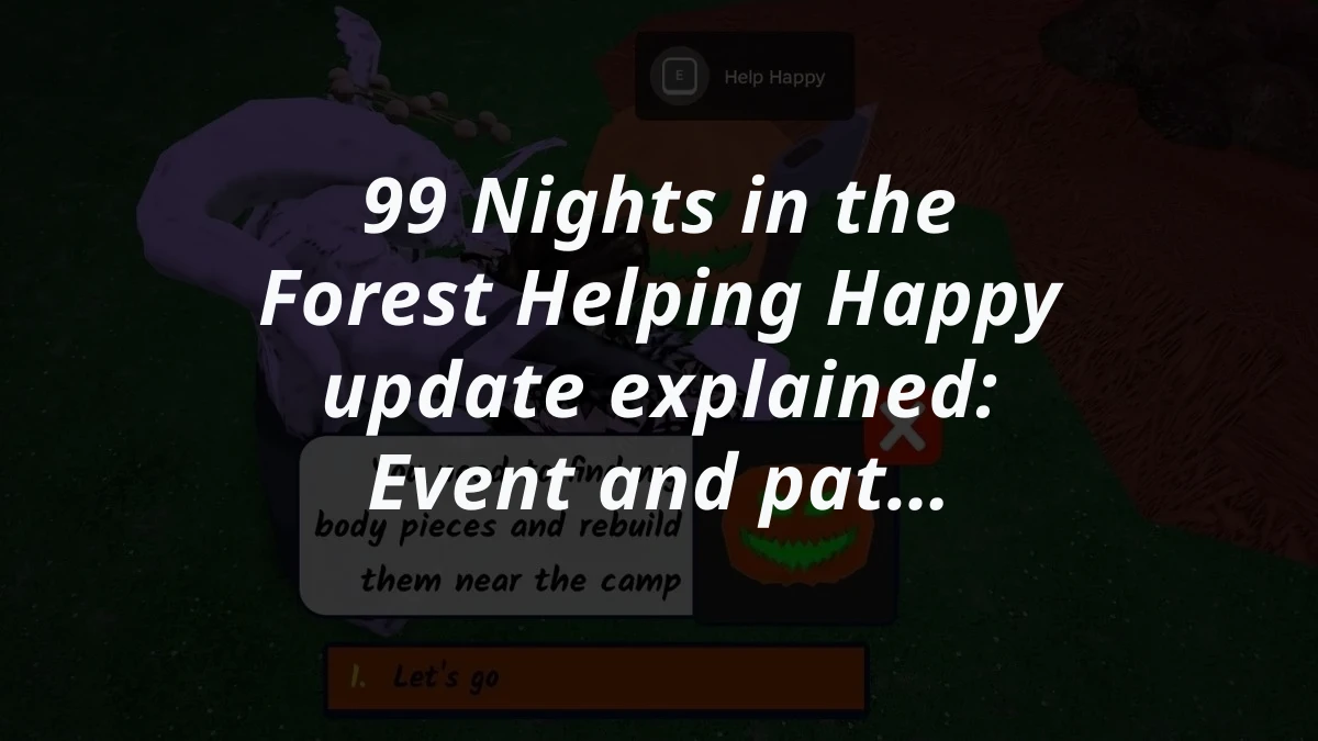 99 Nights in the Forest Helping Happy update explained: Event and patch notes