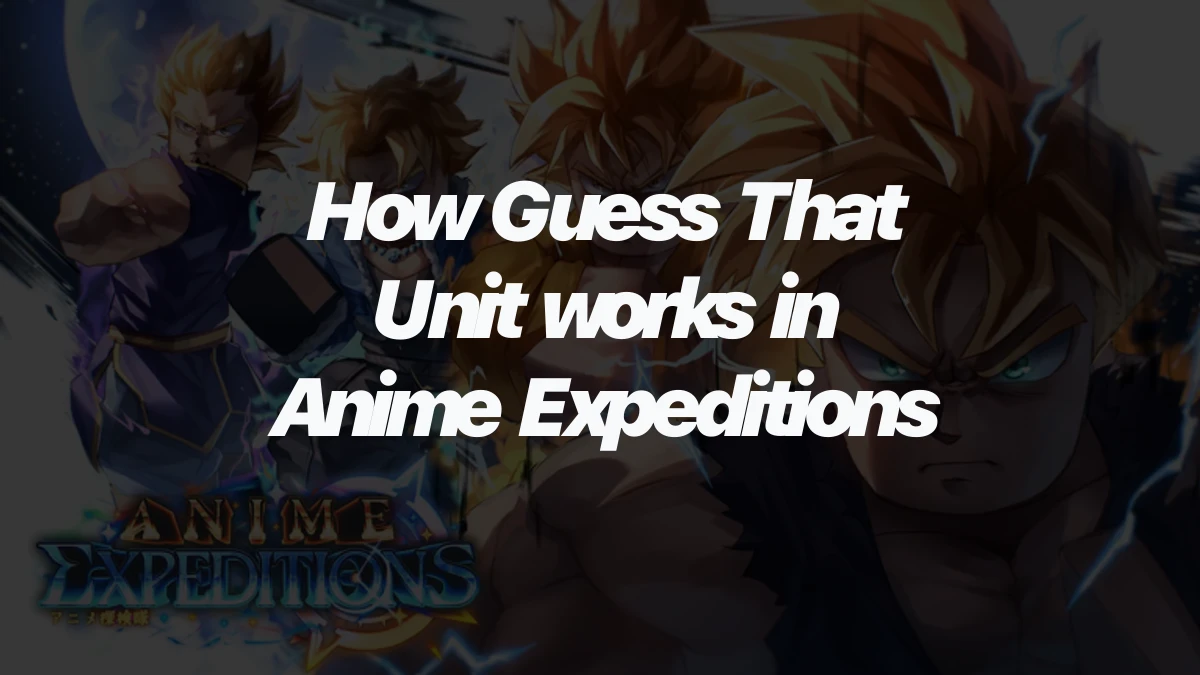 How Guess That Unit works in Anime Expeditions