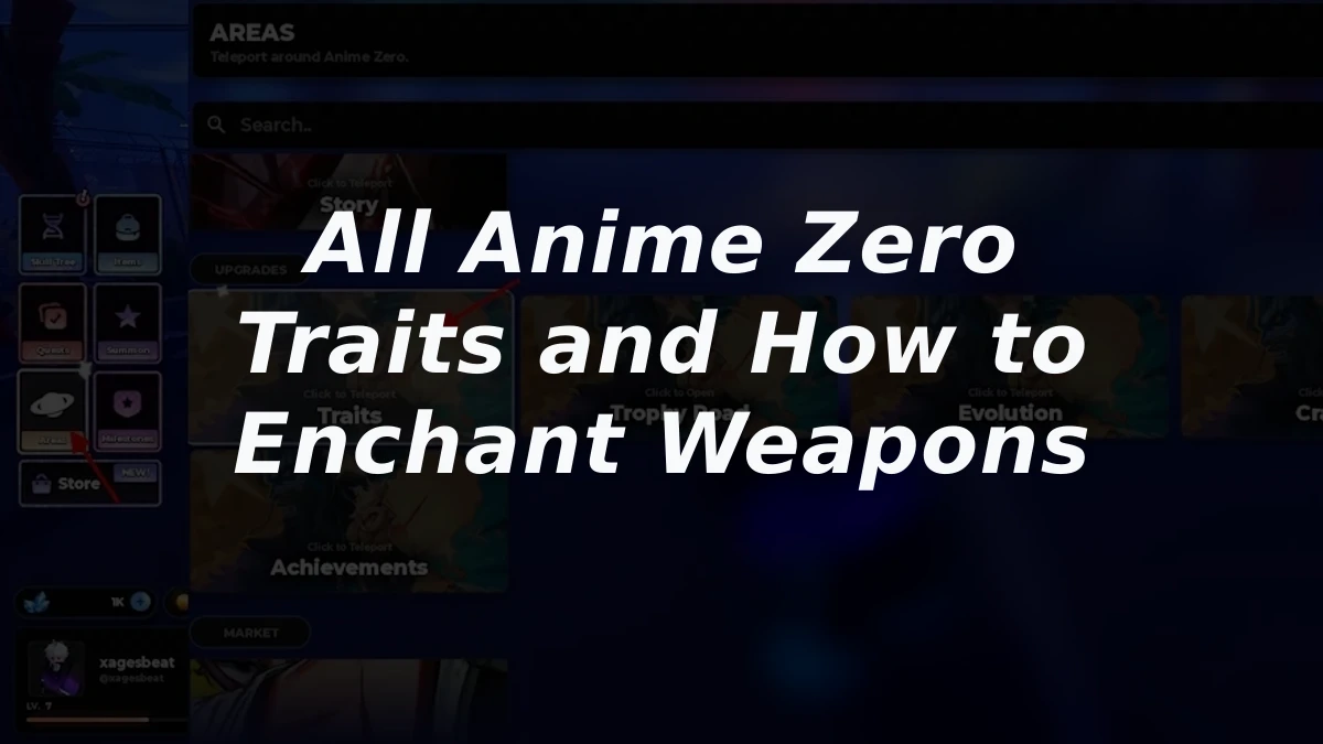 All Anime Zero Traits and How to Enchant Weapons