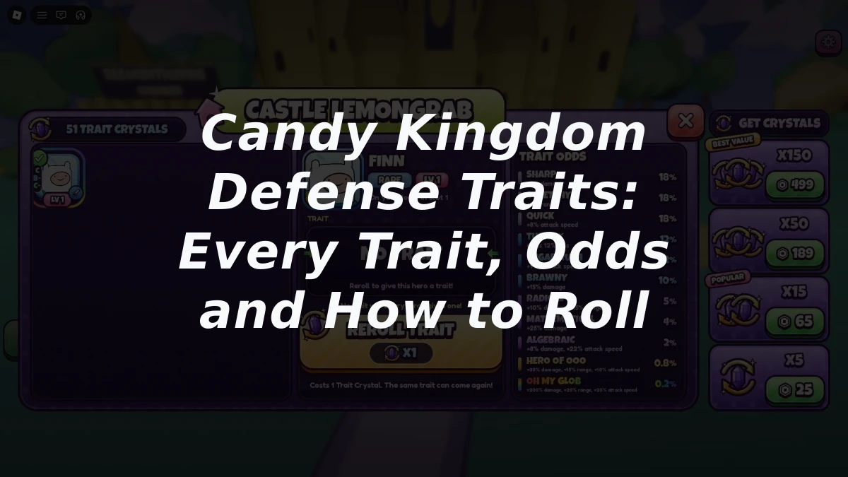 Candy Kingdom Defense Traits: Every Trait, Odds and How to Roll