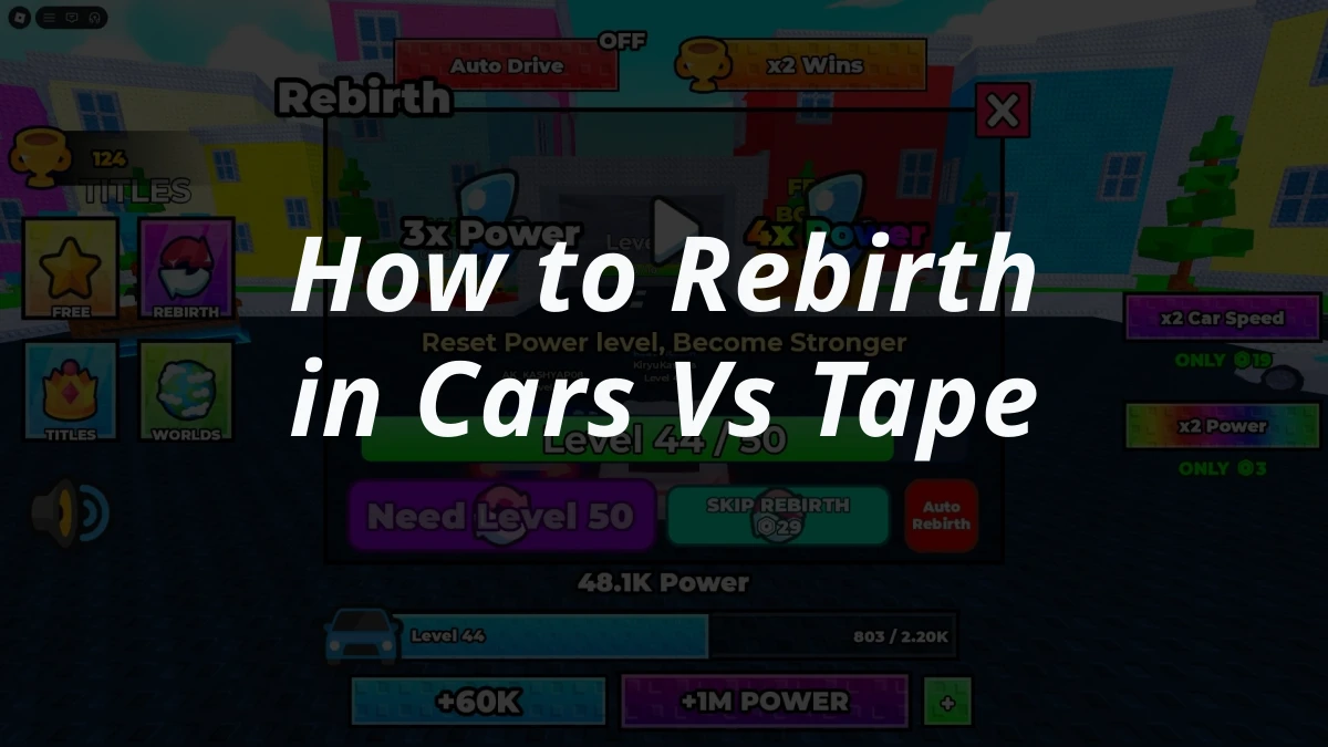 How to Rebirth in Cars Vs Tape