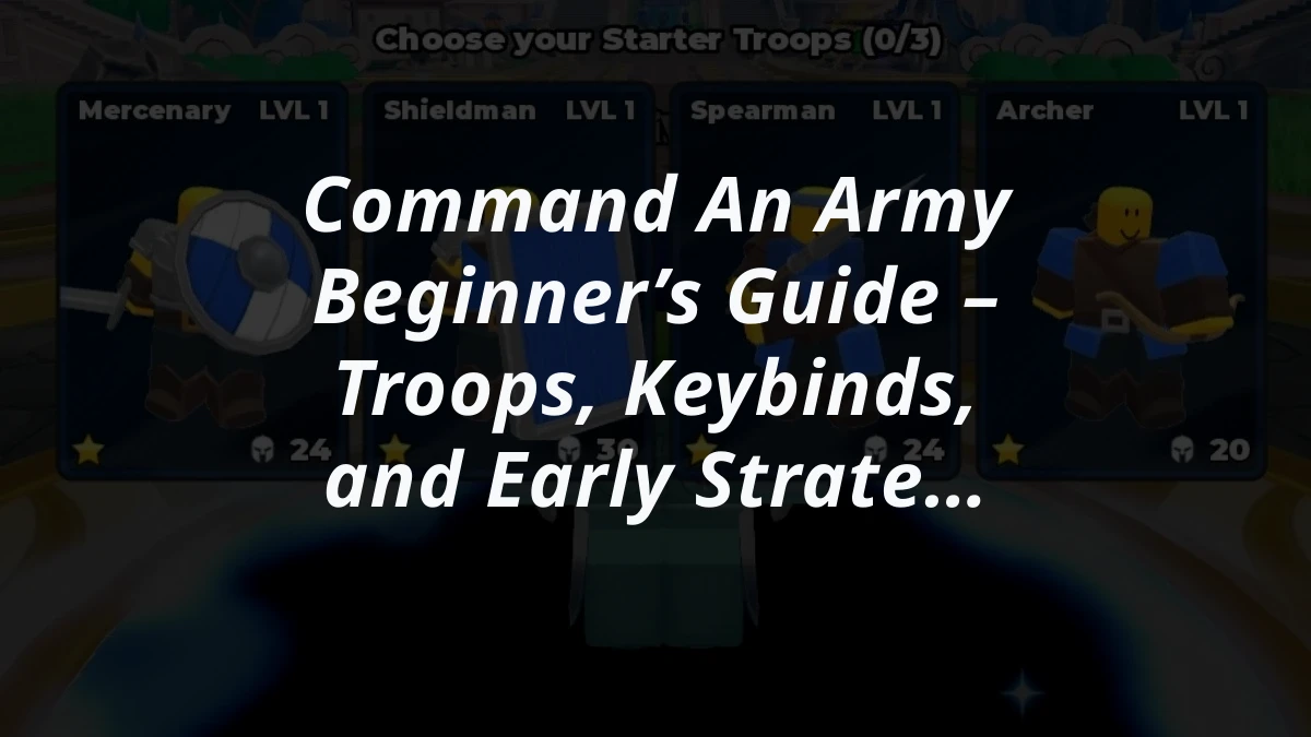 Command An Army Beginner’s Guide – Troops, Keybinds, and Early Strategies
