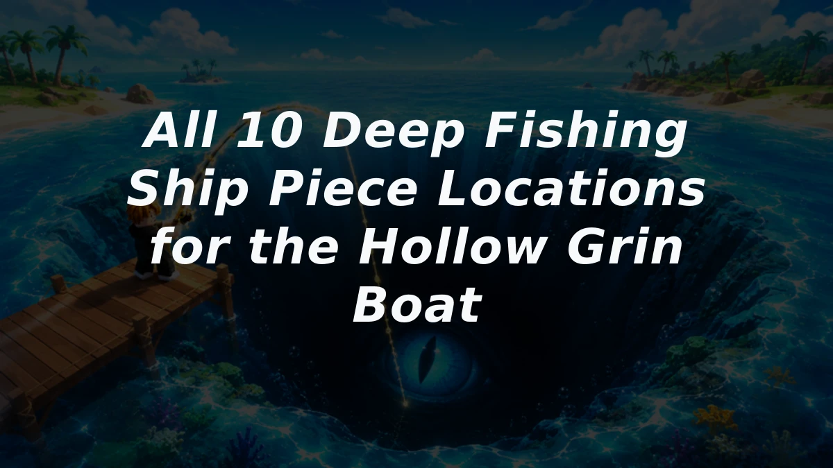 All 10 Deep Fishing Ship Piece Locations for the Hollow Grin Boat