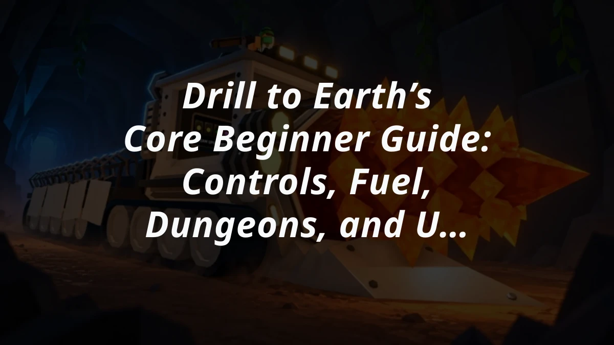 Drill to Earth’s Core Beginner Guide: Controls, Fuel, Dungeons, and Upgrades