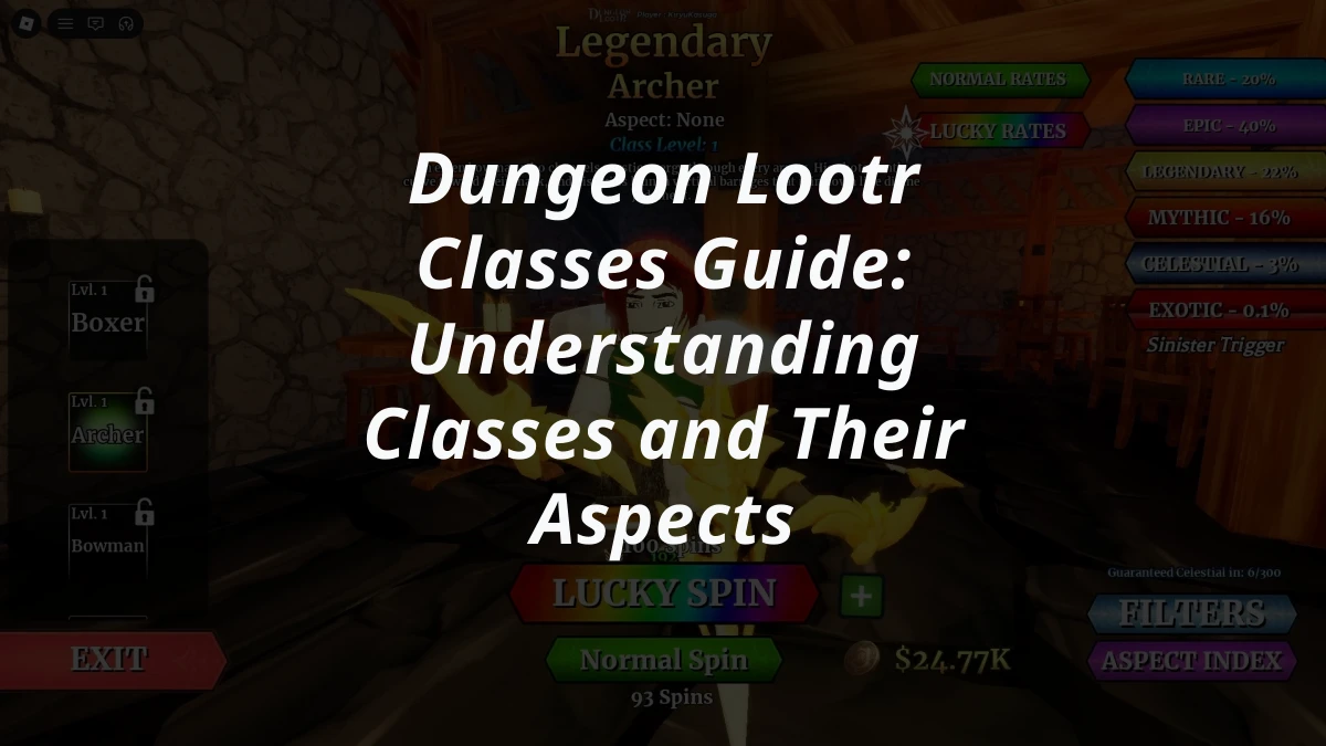 Dungeon Lootr Classes Guide: Understanding Classes and Their Aspects