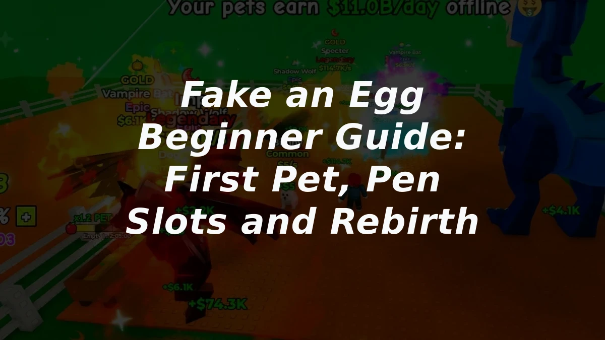 Fake an Egg Beginner Guide: First Pet, Pen Slots and Rebirth