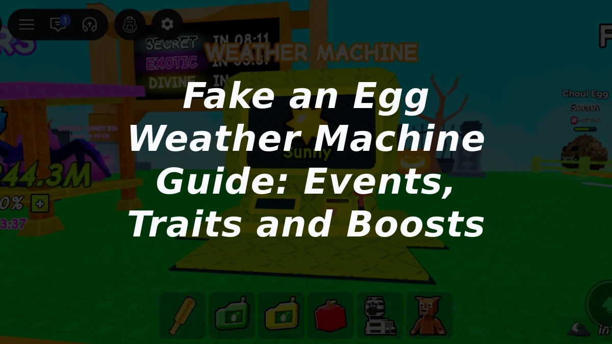 Fake an Egg Weather Machine Guide: Events, Traits and Boosts