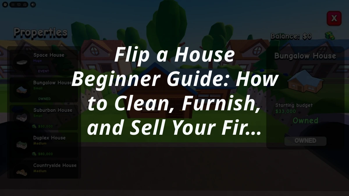 Flip a House Beginner Guide: How to Clean, Furnish, and Sell Your First House