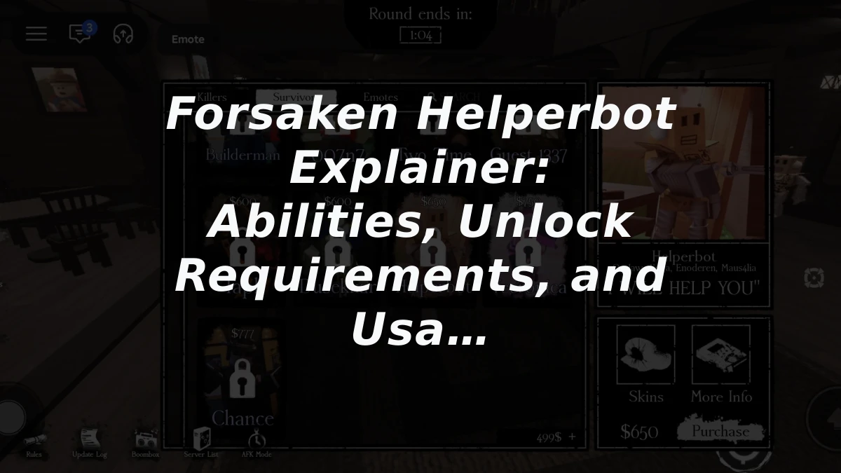 Forsaken Helperbot Explainer: Abilities, Unlock Requirements, and Usage