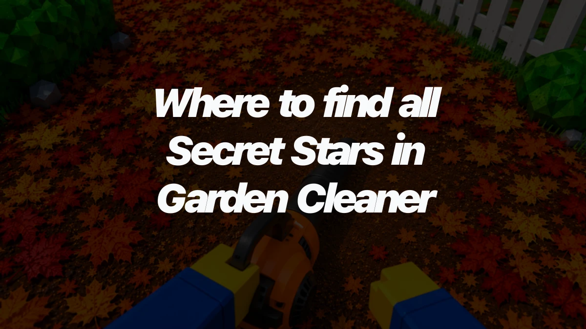Where to find all Secret Stars in Garden Cleaner Evolution