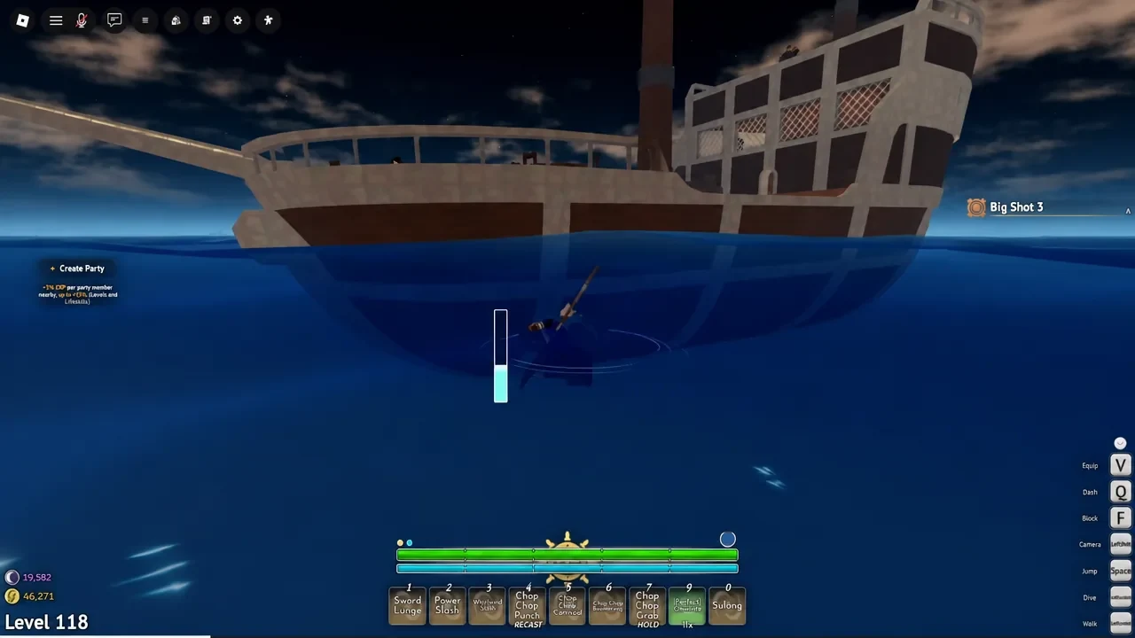 The large roaming bank ship used to reach Tomoe between Maple Village and Beginner Town