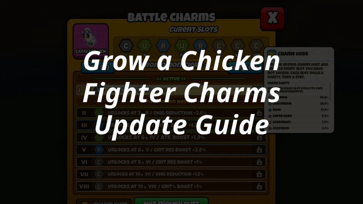 Grow a Chicken Fighter Charms Update Guide