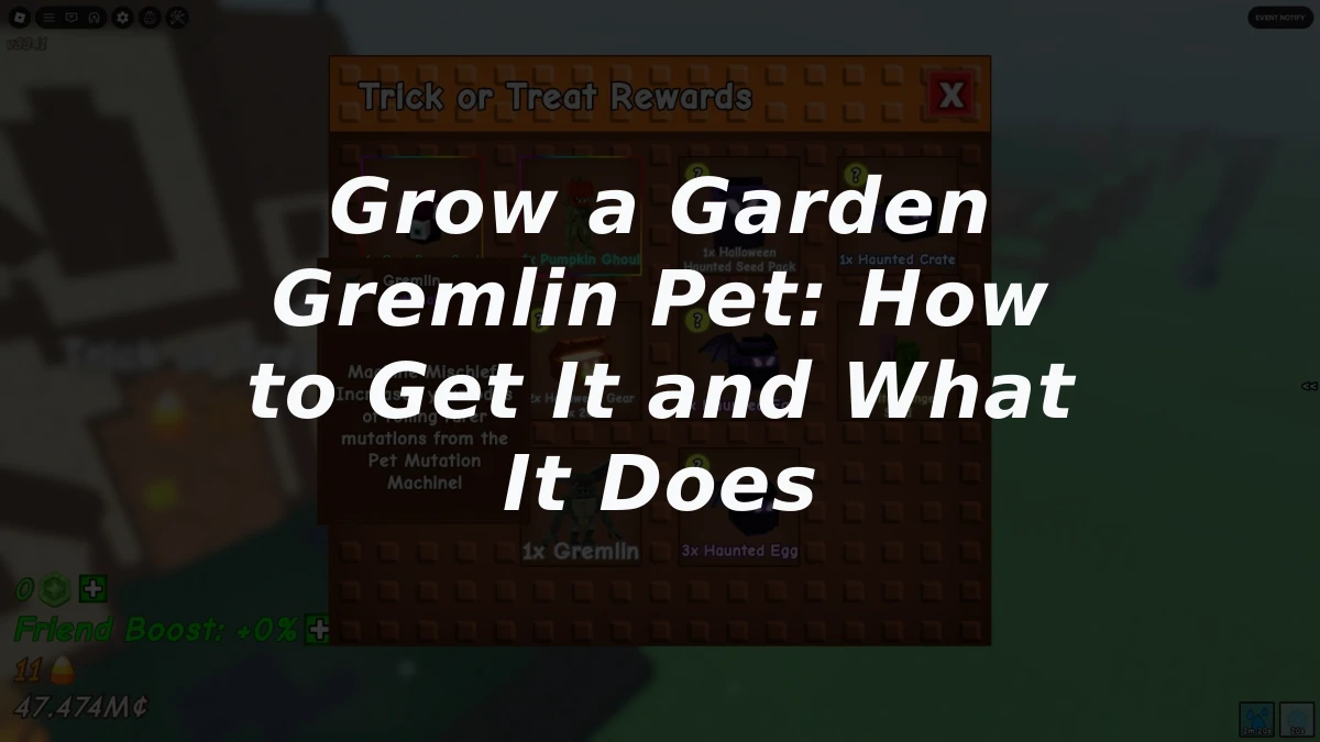 Grow a Garden Gremlin Pet: How to Get It and What It Does