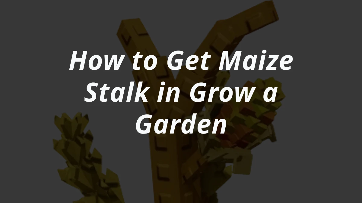 How to Get Maize Stalk in Grow a Garden