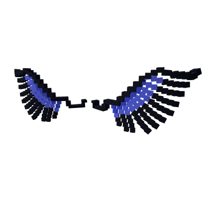 Official Roblox thumbnail of the purple and black pixel-style Blurple 8-Bit Wings