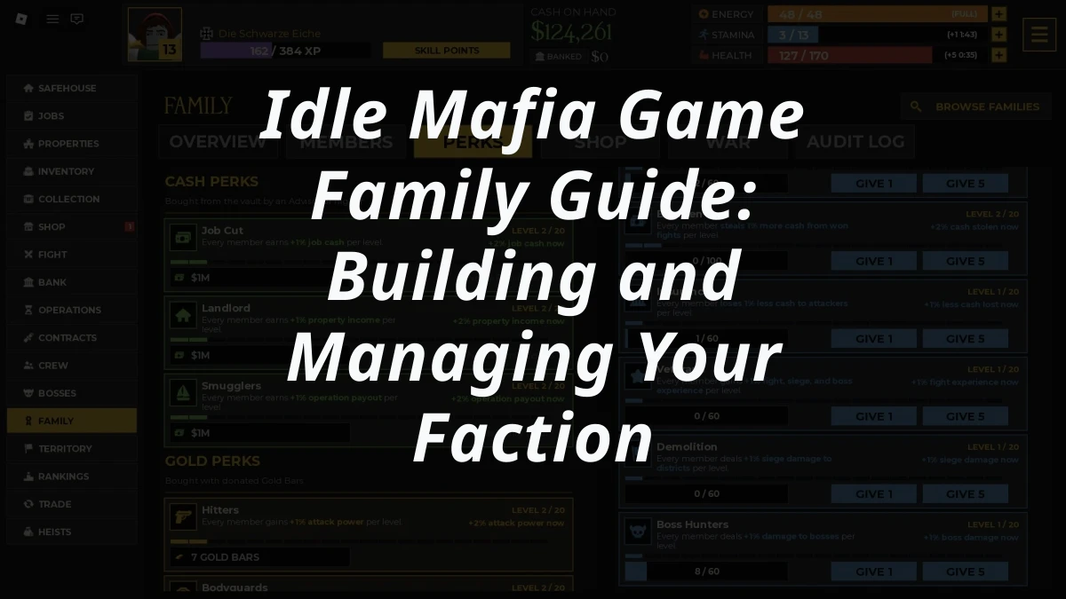 Idle Mafia Game Family Guide: Building and Managing Your Faction