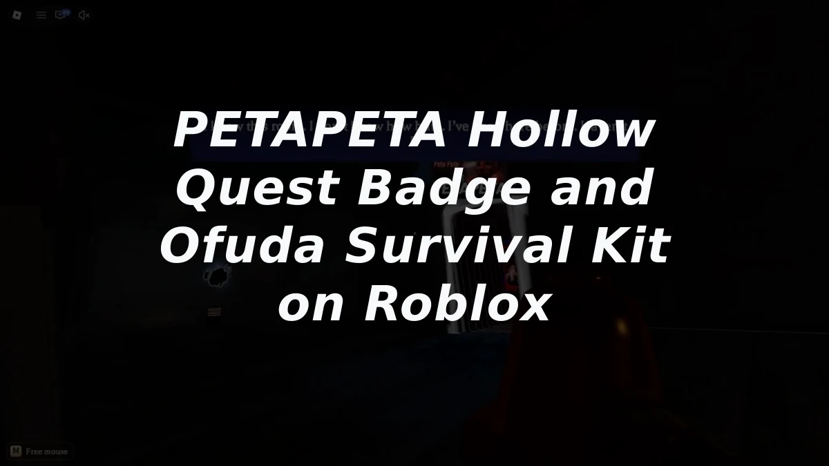 PETAPETA Hollow Quest Badge and Ofuda Survival Kit on Roblox