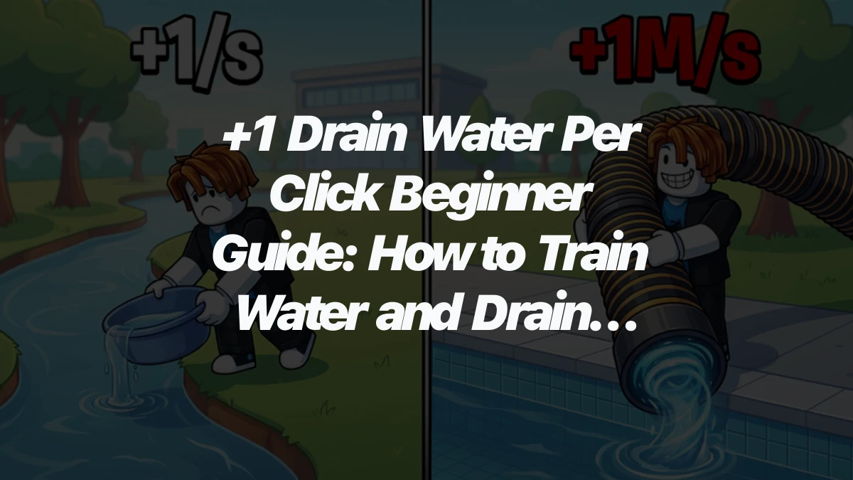 +1 Drain Water Per Click Beginner Guide: How to Train Water and Drain Pools