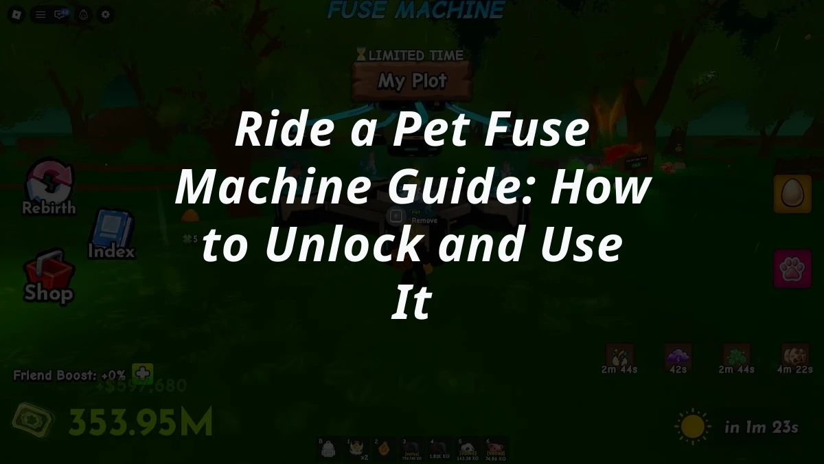 Ride a Pet Fuse Machine Guide: How to Unlock and Use It