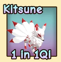 Kitsune pet card labeled 1 in 1Qi in the Ride A Pet pets catalog