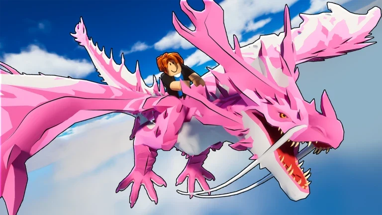 Dragon Adventures Roblox landscape showing a rider flying a dragon through a fantasy world.