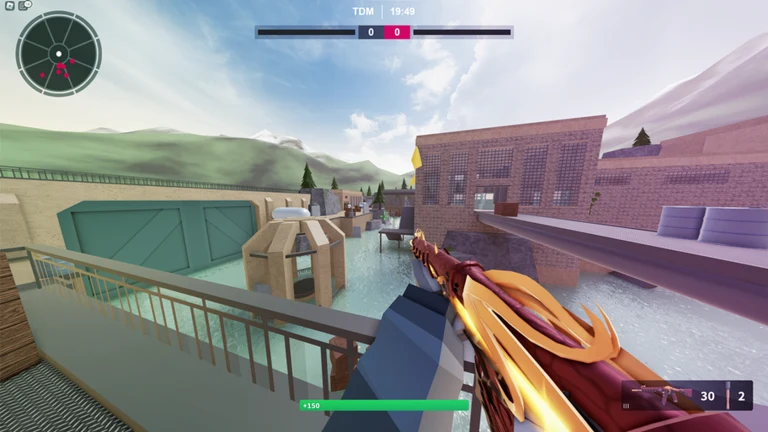 Official Roblox landscape thumbnail for Bad Business, a customizable FPS.