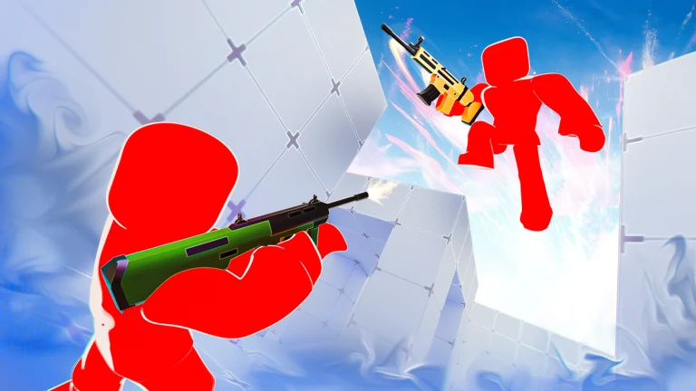 Official Roblox landscape thumbnail for RIVALS, a competitive first-person shooter.