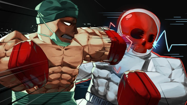 Two boxers exchanging a punch in untitled boxing game