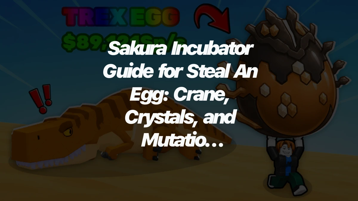 Sakura Incubator Guide for Steal An Egg: Crane, Crystals, and Mutations