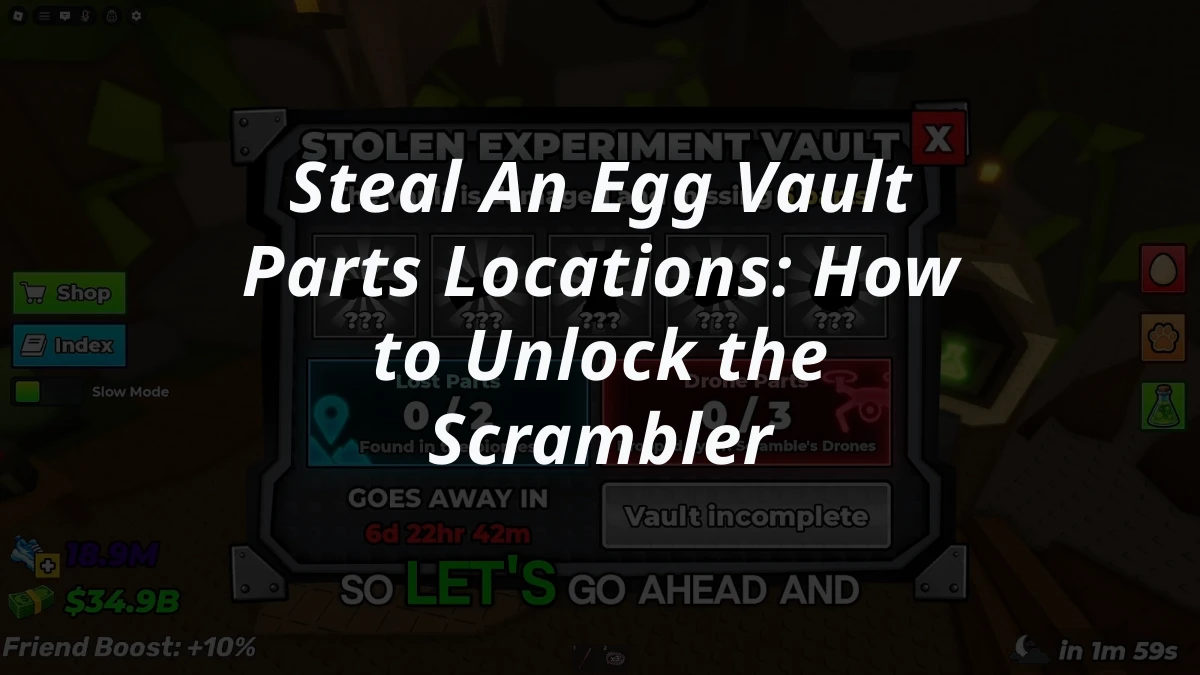 Steal An Egg Vault Parts Locations: How to Unlock the Scrambler