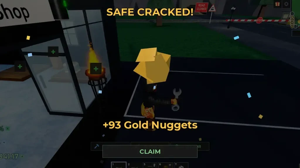 Cracked Gold Nugget Safe awarding Gold Nuggets in Storage Hunters