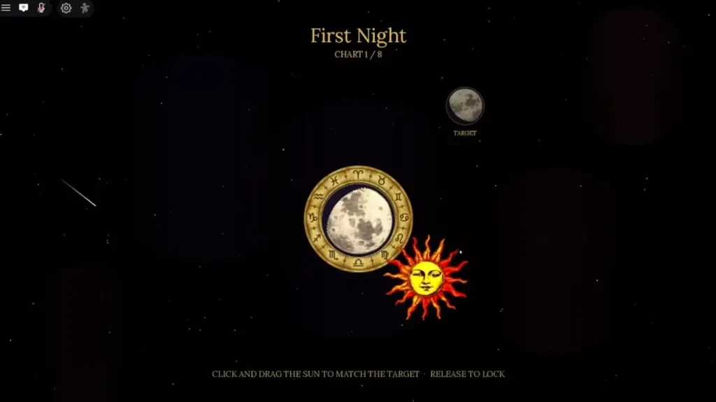 The Mimic's Moon Relic puzzle shows a moon phase target and a sun selector.