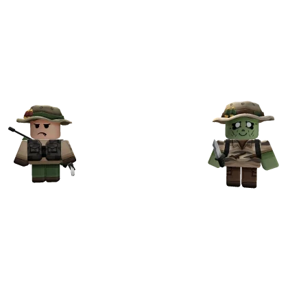 Biting BLOXikin soldier figures Roblox UGC reward