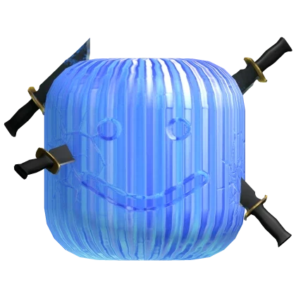 Knife-Dodger’s Bighead blue head with knives Roblox UGC reward