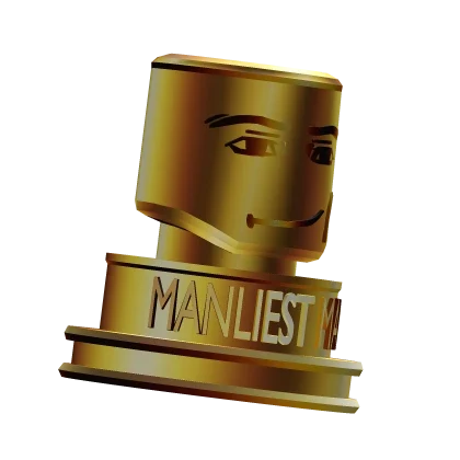 Manliest Man Award gold trophy Roblox UGC reward
