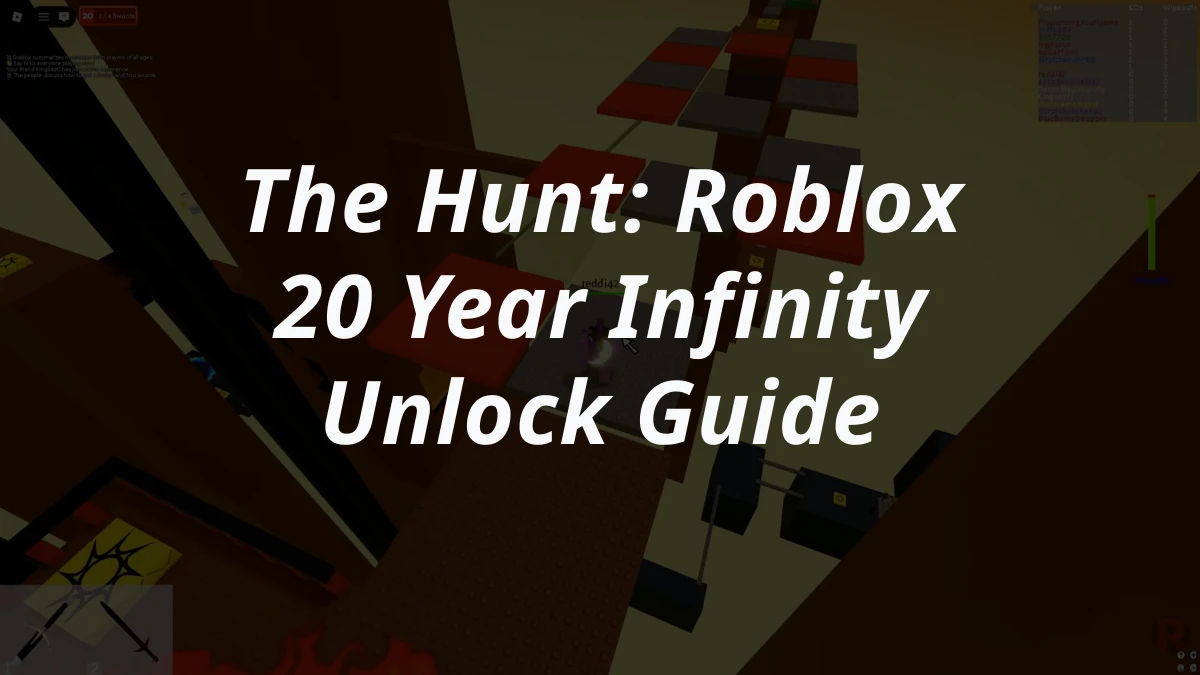The Hunt: Roblox 20 Year Infinity Unlock Guide
