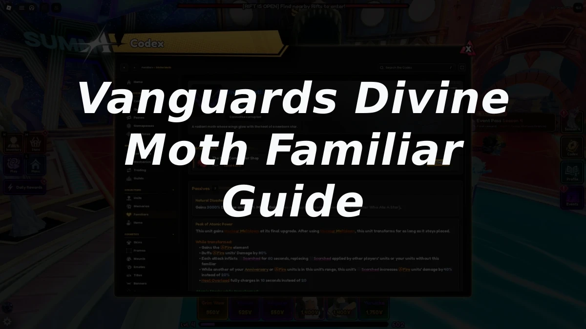 Vanguards Divine Moth Familiar Guide