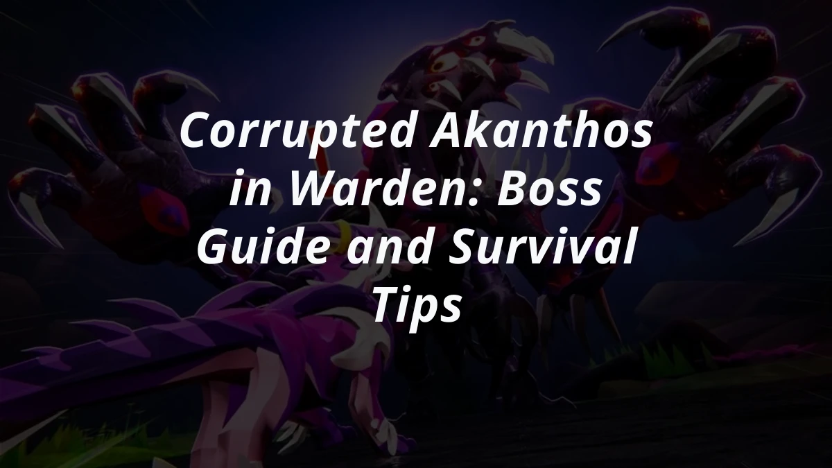 Corrupted Akanthos in Warden: Boss Guide and Survival Tips