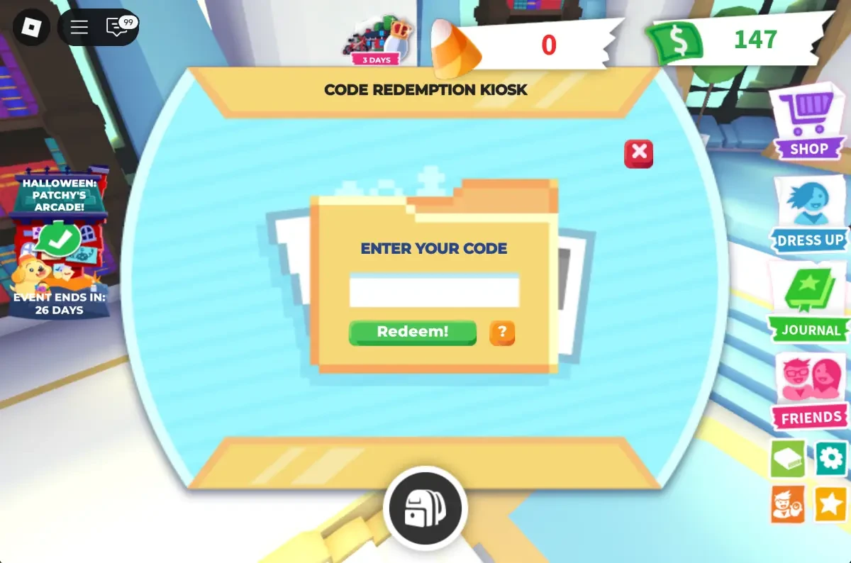 Adopt Me Codes (August 2026) - 1 Active Codes
