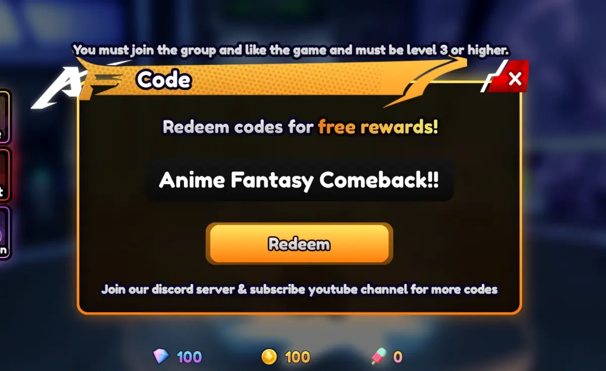Anime Fantasy Codes (August 2026) - 67 Active Codes