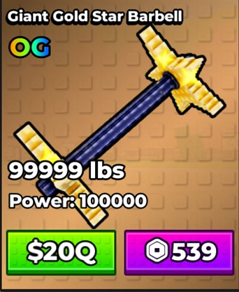 Giant Gold Star Barbell