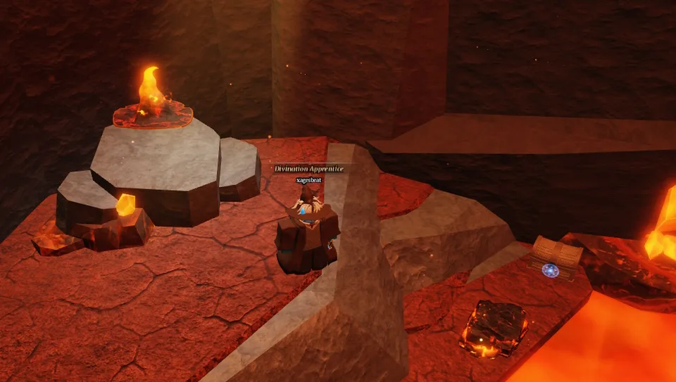 Lava Waterfall Base