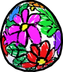 Doodle Flower Egg