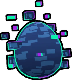 Glitch Cyan Egg