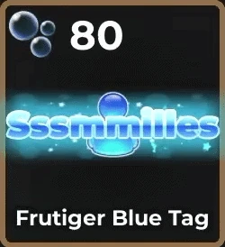 Frutiger Blue Tag