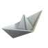 Eco Grey Origami Boat Hat