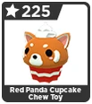 Red Panda Cupcake Chew Toy