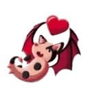 Bat Dragon Cuddle Animated Sticker