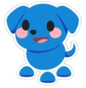 Blue Dog Sticker